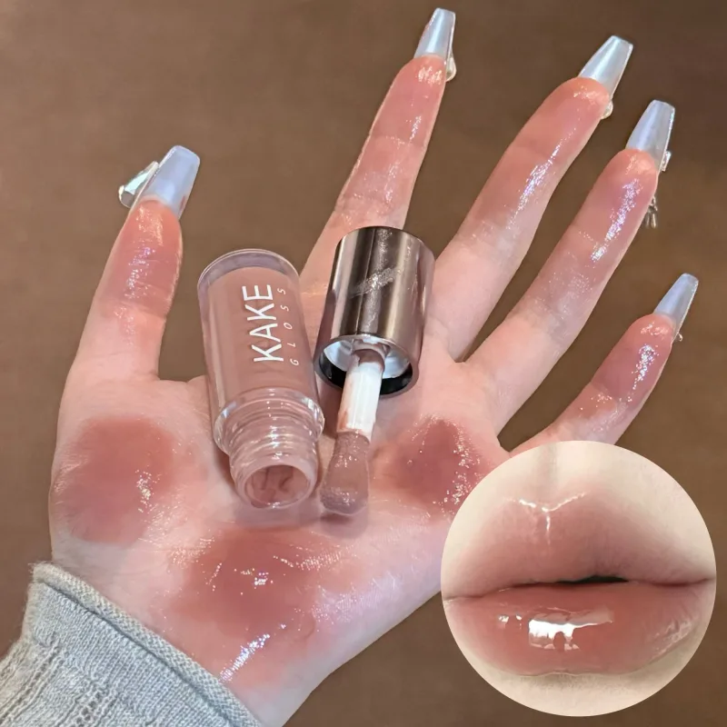 מראה שפתון נוזלי לחות ג'לי חום מים Light Lip Glaze סקסי ליפ גלוס עמיד לאורך זמן גוון שפתיים עירום איפור קוסמטיקה — image 7