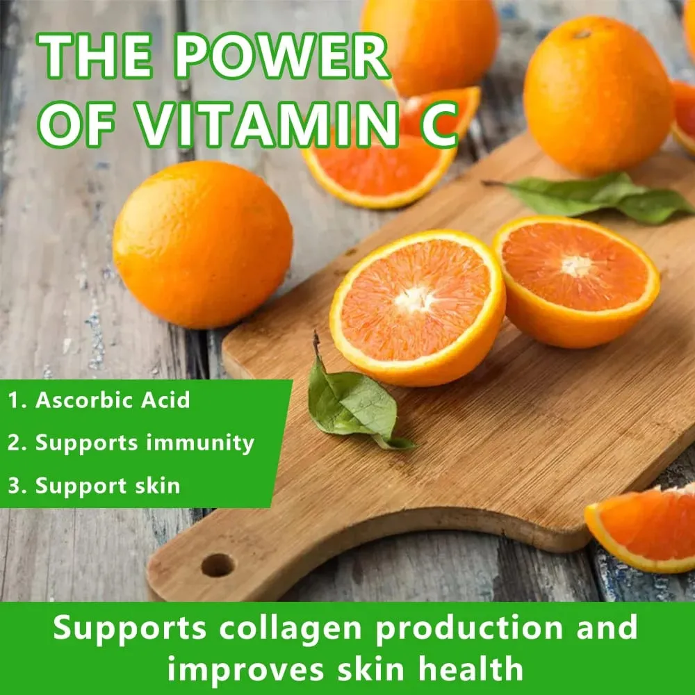 Vitamin C 1000 Mg - with Citrus Rosehip Immune Support Collagen Production Skin Health Antioxidant 120 Capsules