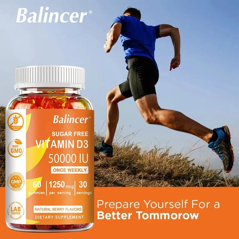 High Potency Vitamin D3 50 000 IU - Immune Support Bone Teeth Heart and Nerve Health Antioxidant - Gluten-Free Non-GMO — image 4