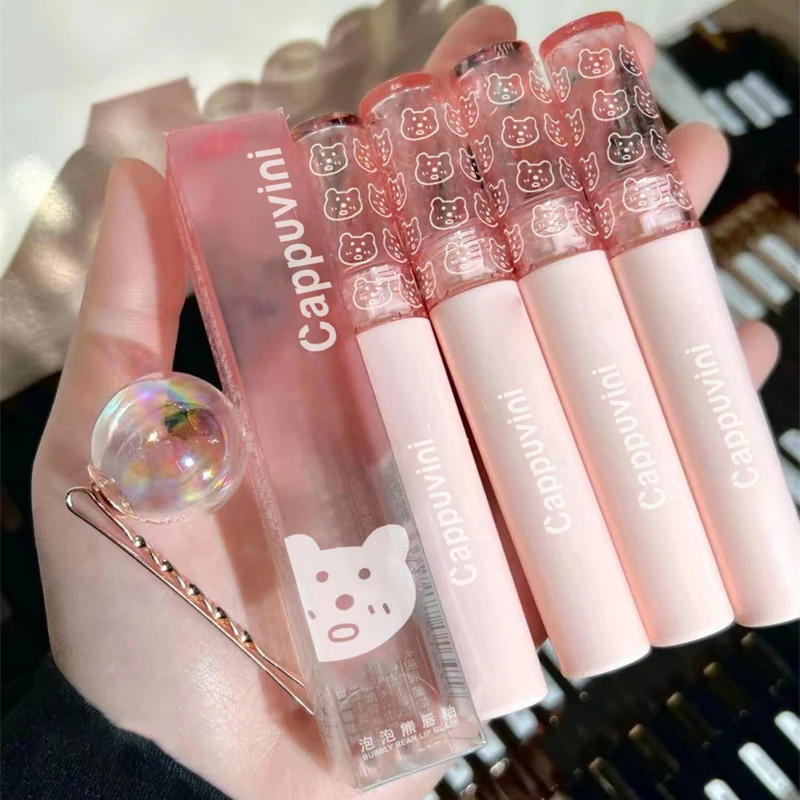 1 PC Mirror Water Lip Gloss דובדבן ורוד שקוף עמיד למים עמיד למים לחות עירום גוון שקוף זכוכית איפור שמן — image 5