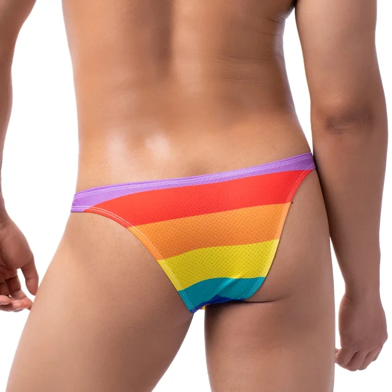 Tryckta trosor Herr Underkläder Sexiga Slip Hombre Bikinitrosor Man U Konvexa kalsonger Cuecas Calzoncillos Mesh Herrunderkläder — image 18