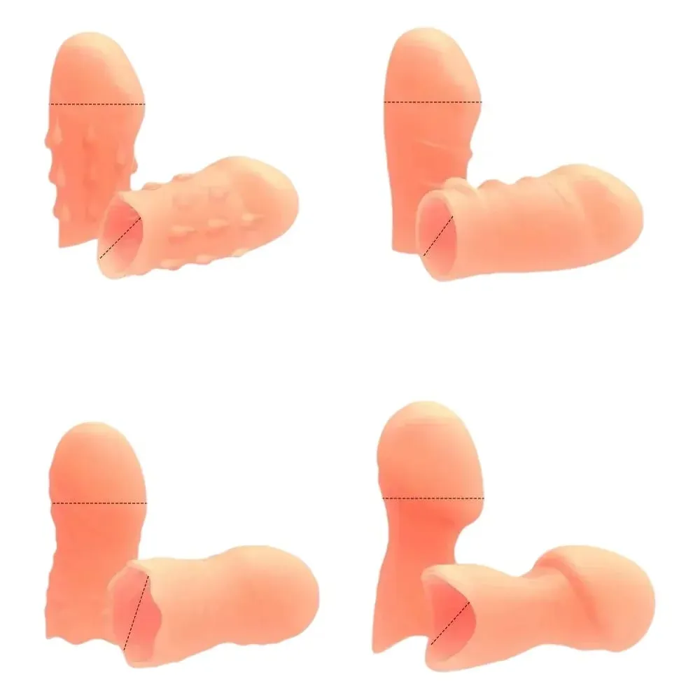 Szilikon férfi pénisztakaró Reális műpénisz kakas pumpa Phallus Extender Növekvő ejakuláció Orgazmus Szexjátékok férfinak — image 1