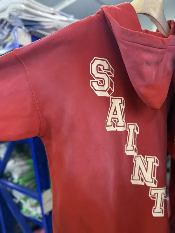 26SS SAINT OF MICHAEL Mxxxxxx BABY MICHAEL HOODIE Printed Distressed Long Sleeve Hooded Sweatshirt Cotton Hoodies For Men — image 13