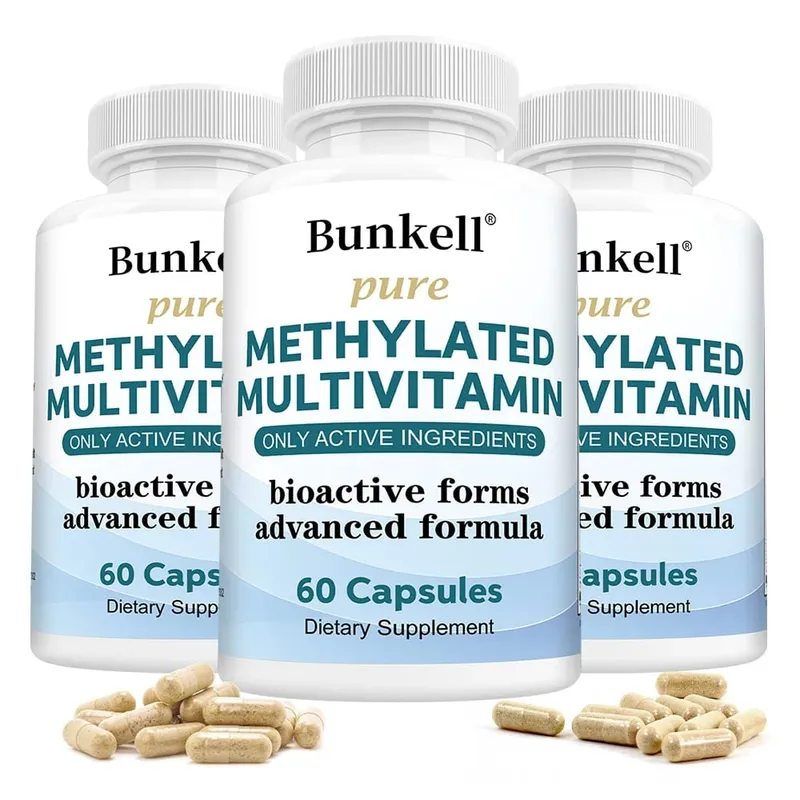 Nagy hatású metilált multivitamin-kiegészítő C D B12 vitaminnal az energia és a fókusz támogatására, valamint a szív egészségének megőrzésére — image 10