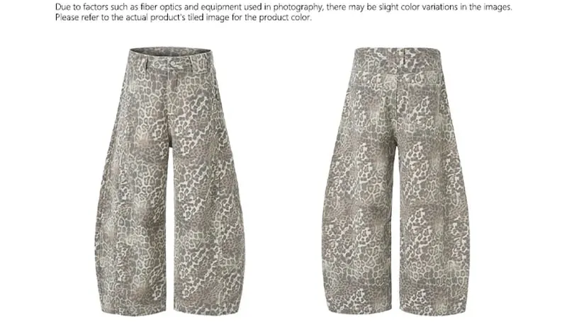 2026 Νέο Vintage Distressed Leopard Printed Y2K Jeans Ανδρικό High Street φαρδύ κυρτό τζιν παντελόνι Hip Hop Fashion Punk Jean — image 10