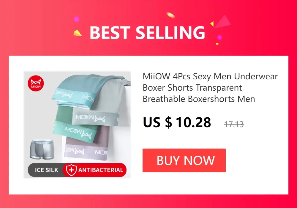 Miiow sexy men boxer shorts roupa interior malha respirável de seda gelo calcinha masculina lingerie cuecas boxershorts plus size L-4XL 2022 — image 16