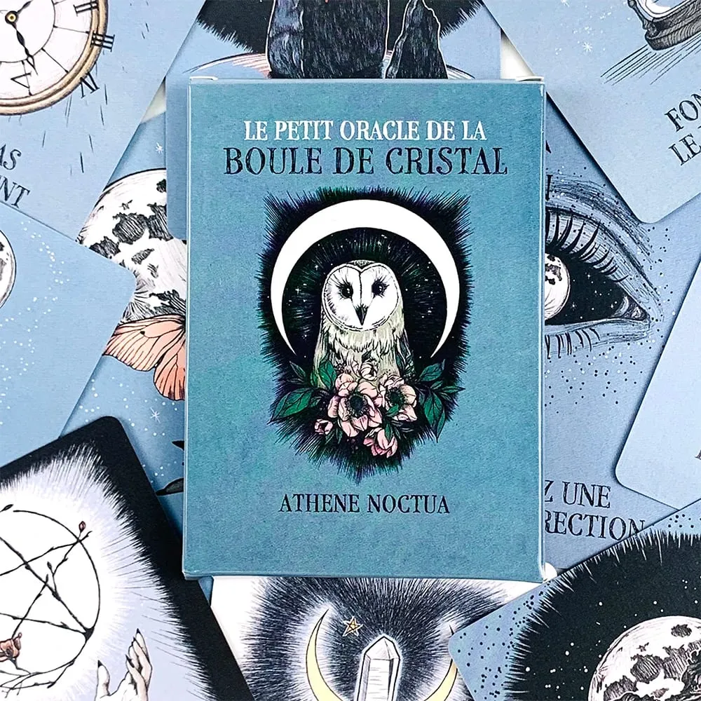 Le Petit Oracle De La Boule De Cristal קלפי אורקל חפיסת 13 קלפים Athene Noctua קלף חיזוי טארוט עם ספר הדרכה