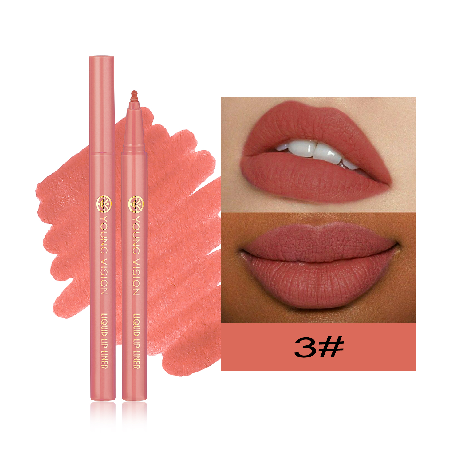 12 color matte liquid lipliner sponge gourd head fog surface bare color waterproof lip glaze red pen — image 17