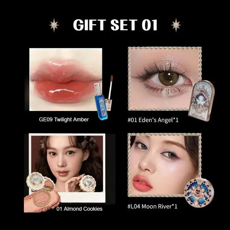 Συλλογή Flower Knows Little Angel Κουτί δώρου Μακιγιάζ Eyeshadow Blush Cream Matte Lipstick Full Kit All