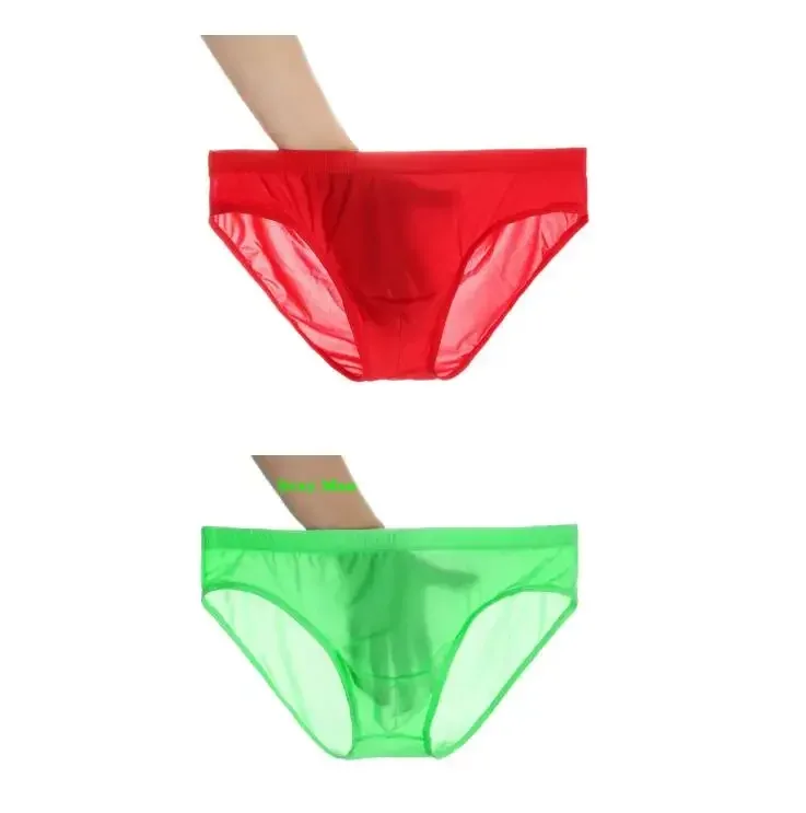 2 pçs ultra fino cuecas de seda gelo masculino plus size M-4XL cor sólida juventude translúcido cintura baixa respirável sexy calcinha masculina — image 19