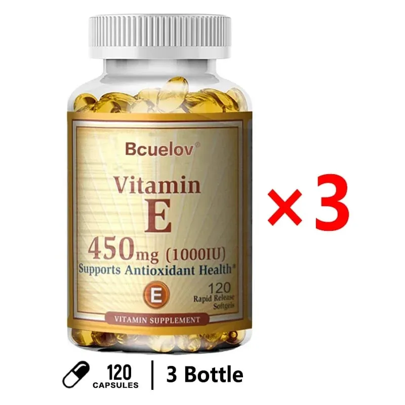 Bcuelov E-vitamin 450 mg (1000 NE) vegyes, támogatja az immunrendszert és a bőr táplálását – természetes antioxidáns – glutén- és tejmentes — image 10