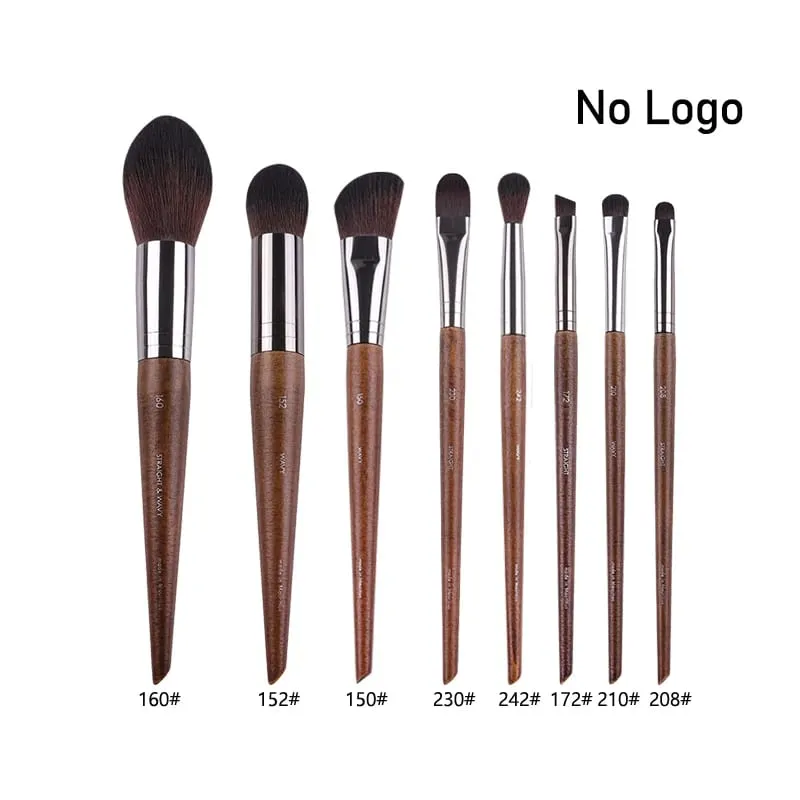 Ensemble complet de pinceaux de maquillage pour les yeux en bois naturel, kit de maquillage Pro pour fard à paupières, surligneur, sourcils, lèvres, cils, pratique — image 33