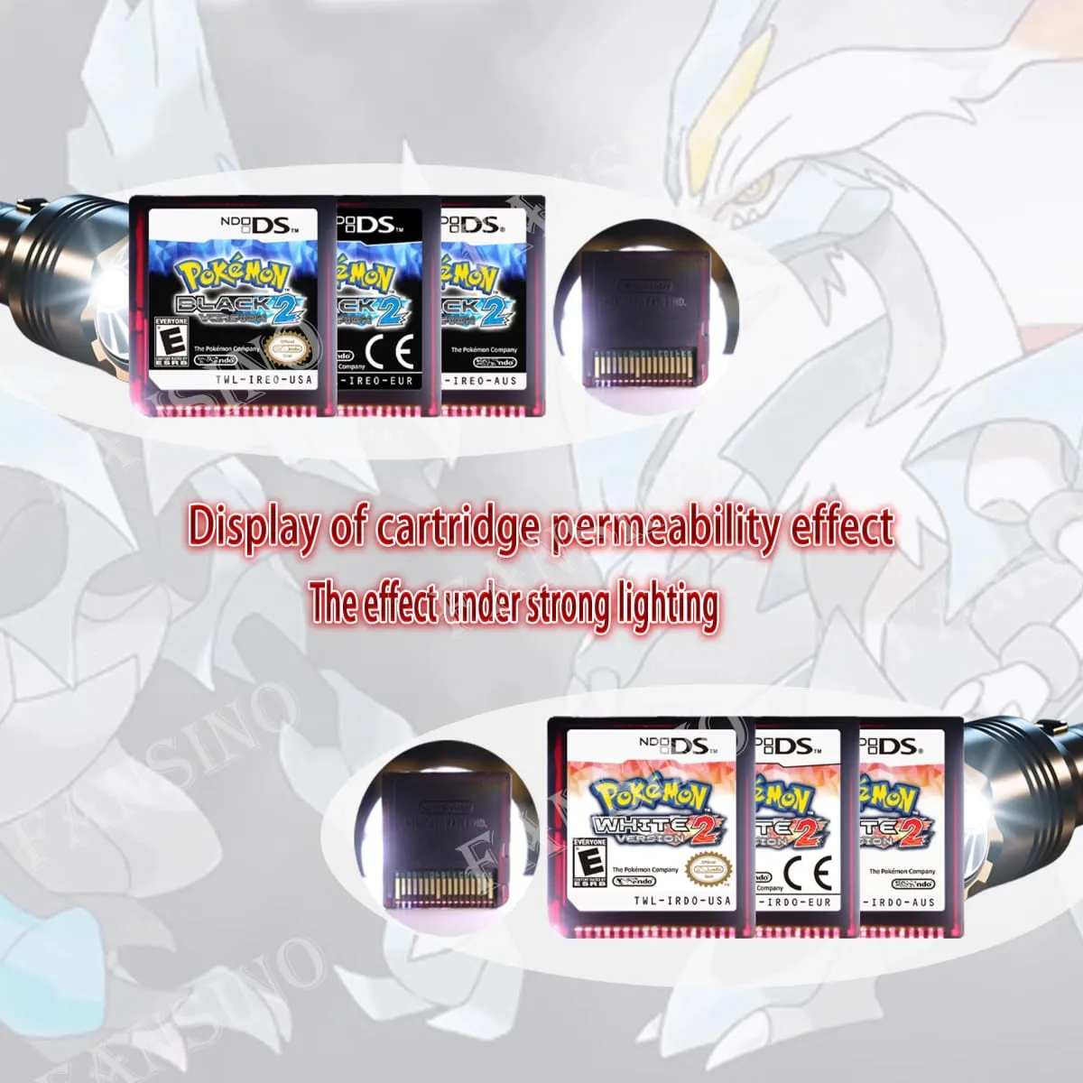 (USA EUR AUS) Pokemon Black White 1/2 Έκδοση Υψηλής Ποιότητας Αυθεντικό 1:1 Replica DS Video Game Cartridge For DS 2DS 3DS Console — image 3
