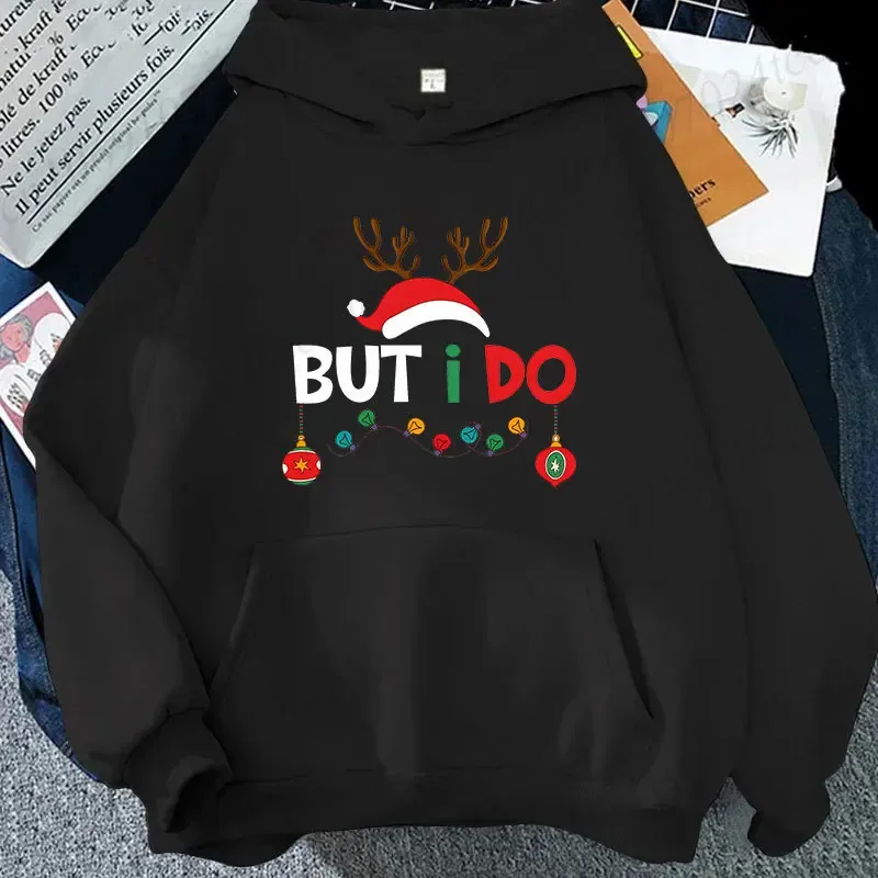 Par julmatchande huvtröjor Set I Don't Do Matchande juldräkter Tryck Sweatshirts Jul Familjefest Matchande toppar — image 6
