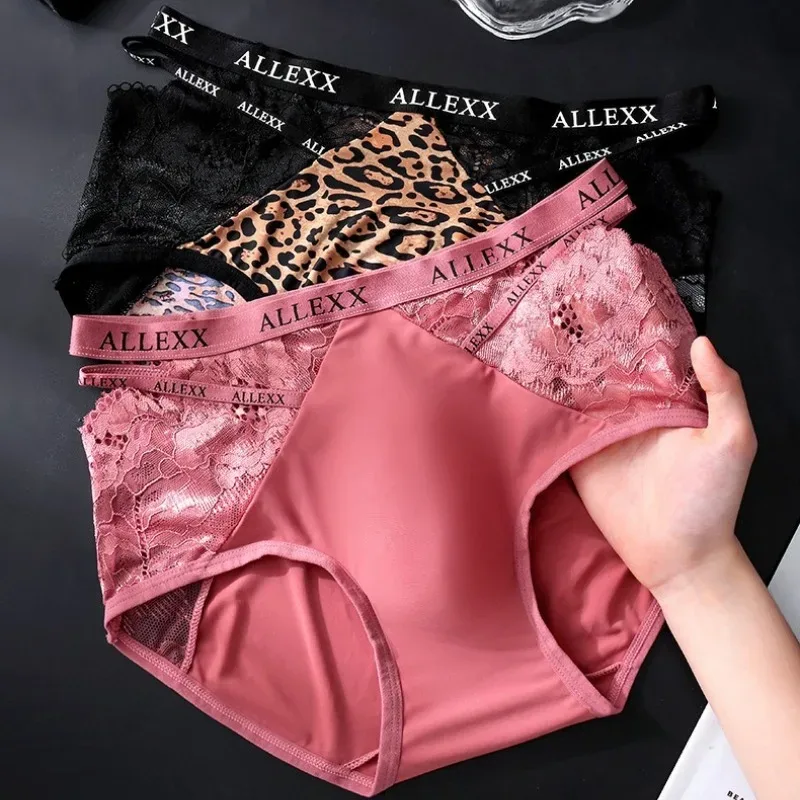 Mga Pambabaeng Panty para sa Mga Lalaki Sexy Lace Hollow Waist Briefs Breathable U Convex Pouch Underpant Soft Lace Ice Silk Splicing Underwear — image 11