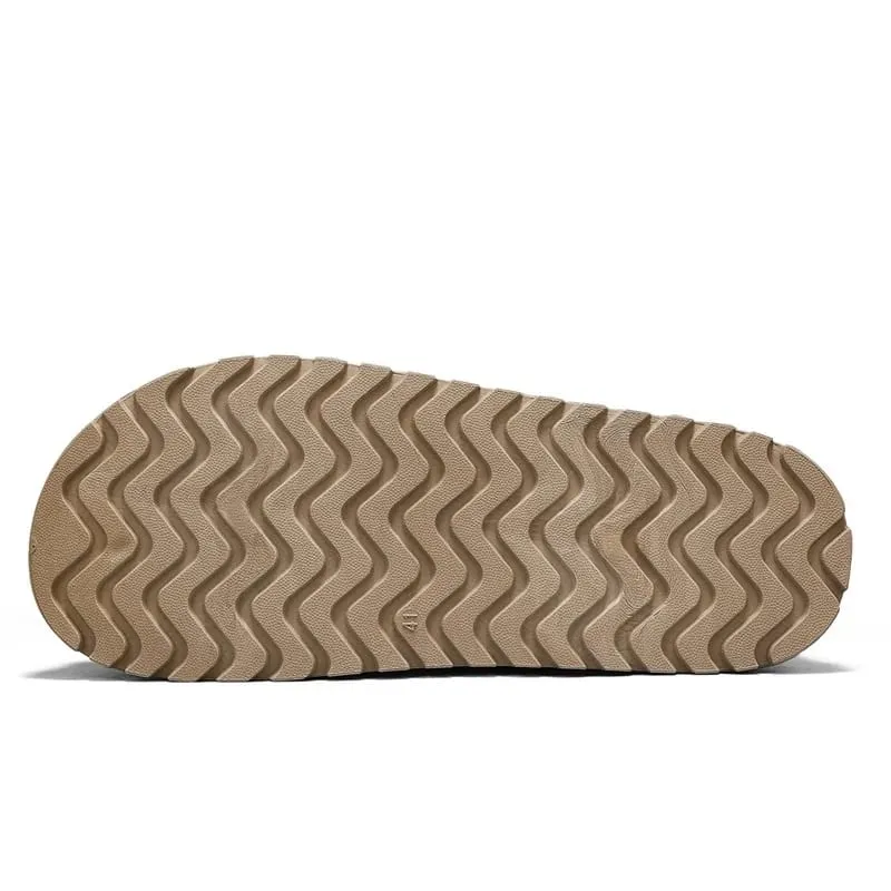 Ανδρικά μπεζ σουέντ casual loafers σε μεγάλα μεγέθη Άνετα, αντιολισθητικά παπούτσια περπατήματος με χοντρή σόλα Μοντέρνα και μοντέρνα παπούτσια 2025 — image 6