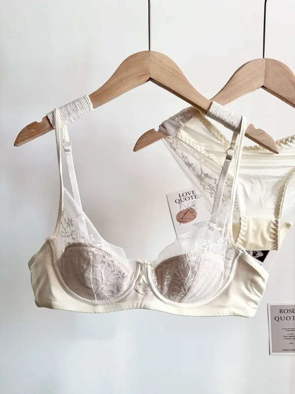 Γυναικεία Δαντελένια Εσώρουχα Μαλακά Underwire Thin Cup Push-Up Σετ εσώρουχα εσώρουχα Comfort Intimates για μικρό μπούστο S-XL καθημερινά εσώρουχα — image 8