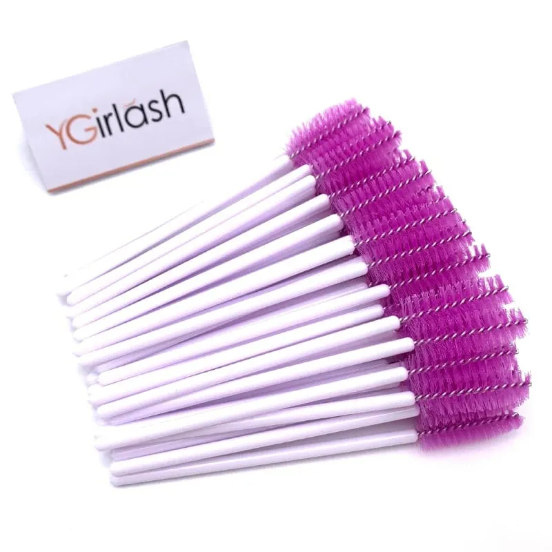 YGirlash 50 יחידות Lash Swans מוליך ריסים קריסטל ידית יהלום חד פעמית שרביטי מסקרה ניילון מברשת כלים קוסמטיים — image 28
