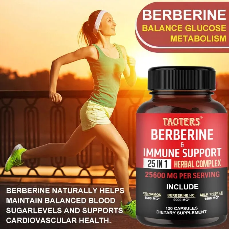 Berberine Capsules Contain Ceylon Cinnamon and Milk Thistle To Support Glucose Balance Liver Health Digestion and Weight Loss