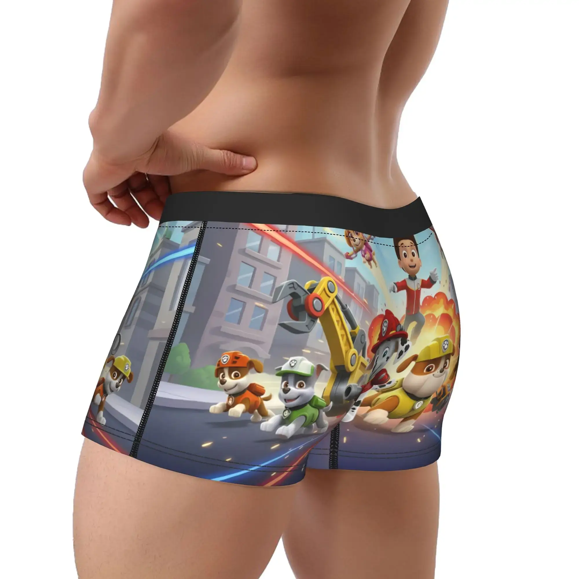 Pata cães patrulhas tronco bolsa roupa interior design de alta qualidade boxer breve respirável cuecas masculinas tamanho grande 2xl — image 3