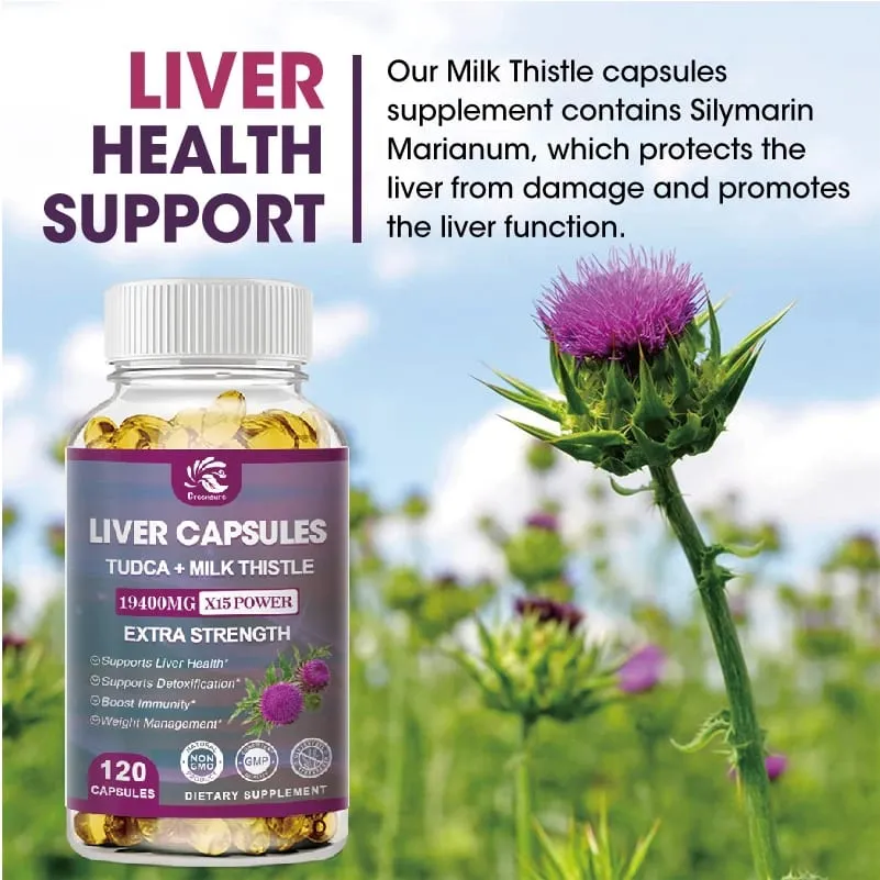 Greensure Organic Milk Thistle Extract Capsule | Dandelion | Artichoke Extract | Beet Root | - 60/120 Capsules