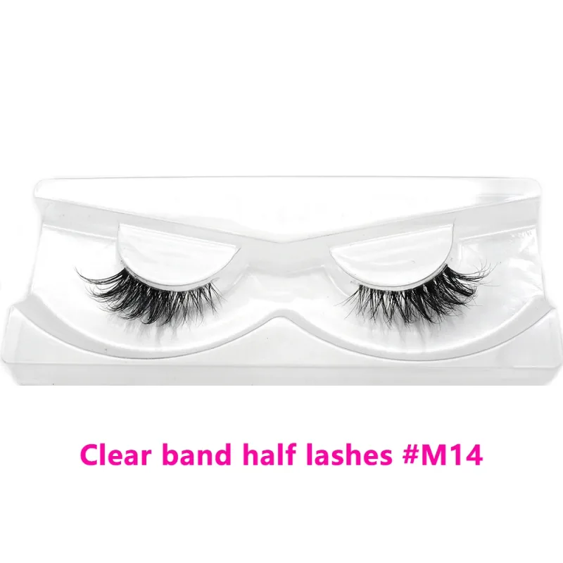 Μαζικά είδη 10/30/60/100 Pairs Mink Half Lashes Natural Long Fluffy Wispy Half False Lashes Extension Ελαφρύ κοντές βλεφαρίδες — image 12