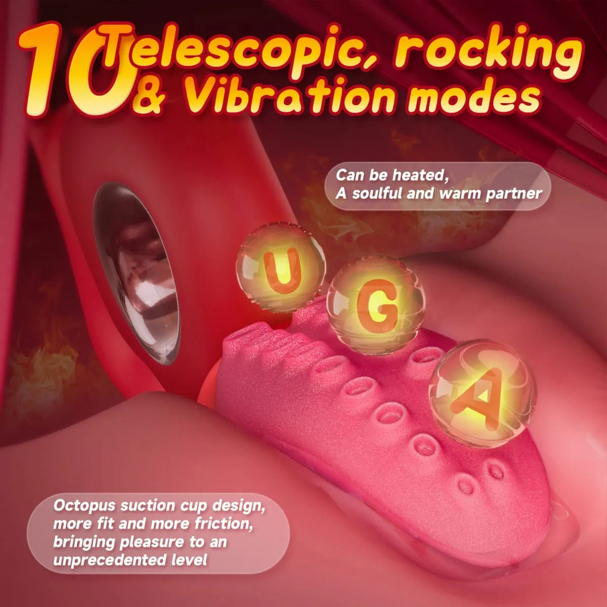 Női Tongue Thrusting Swing vibrátor csikló mellbimbó g-pont punci stimulátor hüvely anális maszturbátor szexjátékok pároknak — image 4