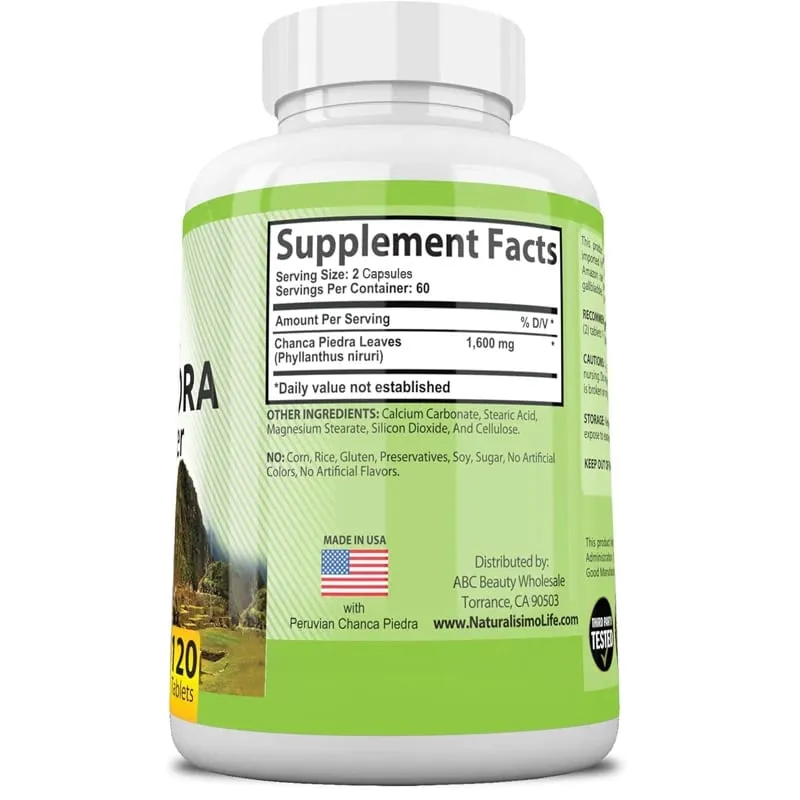 Chanca Piedra kapszula 1600 mg - húgyúti támogatás, nem GMO-kiegészítő vesekőzúzás — image 3