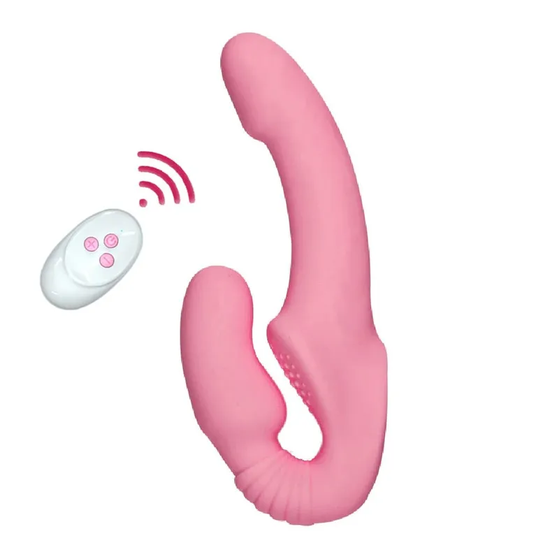 10 Speeds Strapless Strapon Dildo Vibrator Female Double Vibrating G Spot Adult Sex Toys For Women Couple Anal Prostate Massager — image 9
