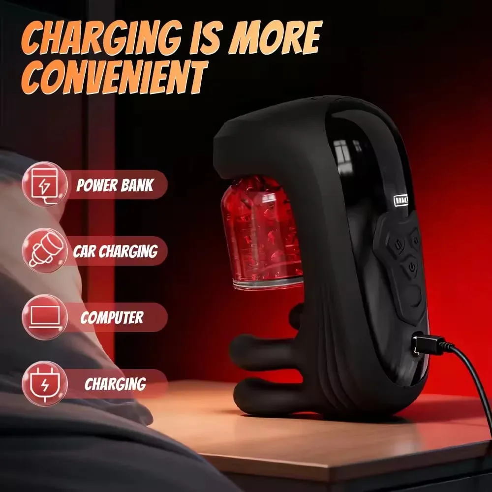 Elektromos férfi péniszstimulátor masszírozó tréner 9 vibrációs forgásmód USB maszturbációs csésze felnőtt kellékek férfi szexjátékok — image 4