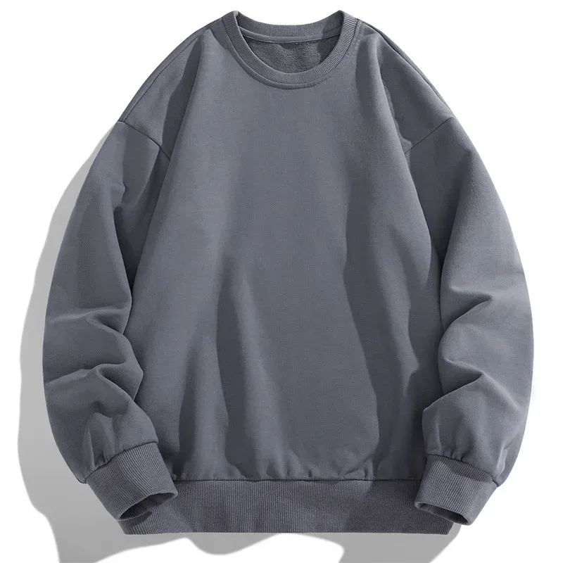 Moletom masculino 2026 primavera outono fino manga longa hoodies sólido pulôver casual esportes de fitness roupas masculinas streetwear topo
