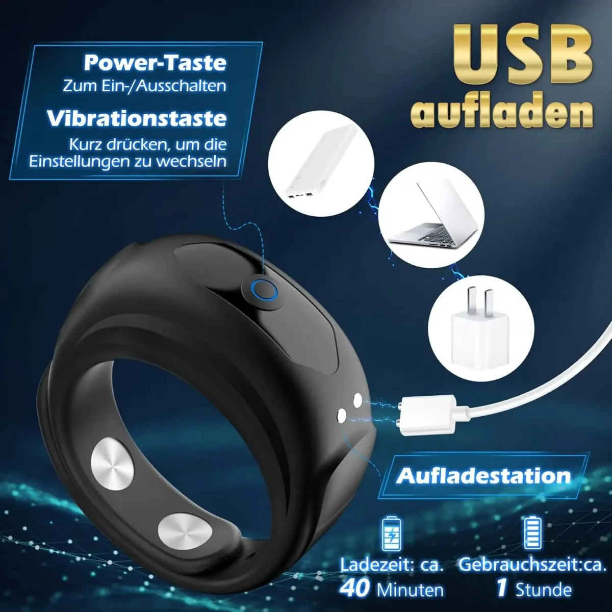 Newest Adjustable Vibrating Cock Ring for Men Masturbator Penis Ring Vibrator Male Delayed Ejaculation Sex Toys for Man Cockring