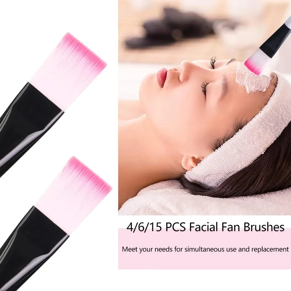 10PCS Facial Fan Mask Brushes Face Mask Applicator Εργαλείο Μακιγιάζ Βούρτσες για Αισθητικές Γυναίκες DIY Facial Mask Cosmetic Tools