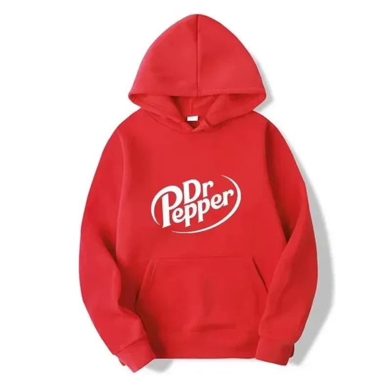 Höstvarm Dr Pepper Letter Tryckt Luvtröjor Gata Män Mode Fleece Sweatshirts Casual Unisex Pullover Toppar Mode Tre — image 7