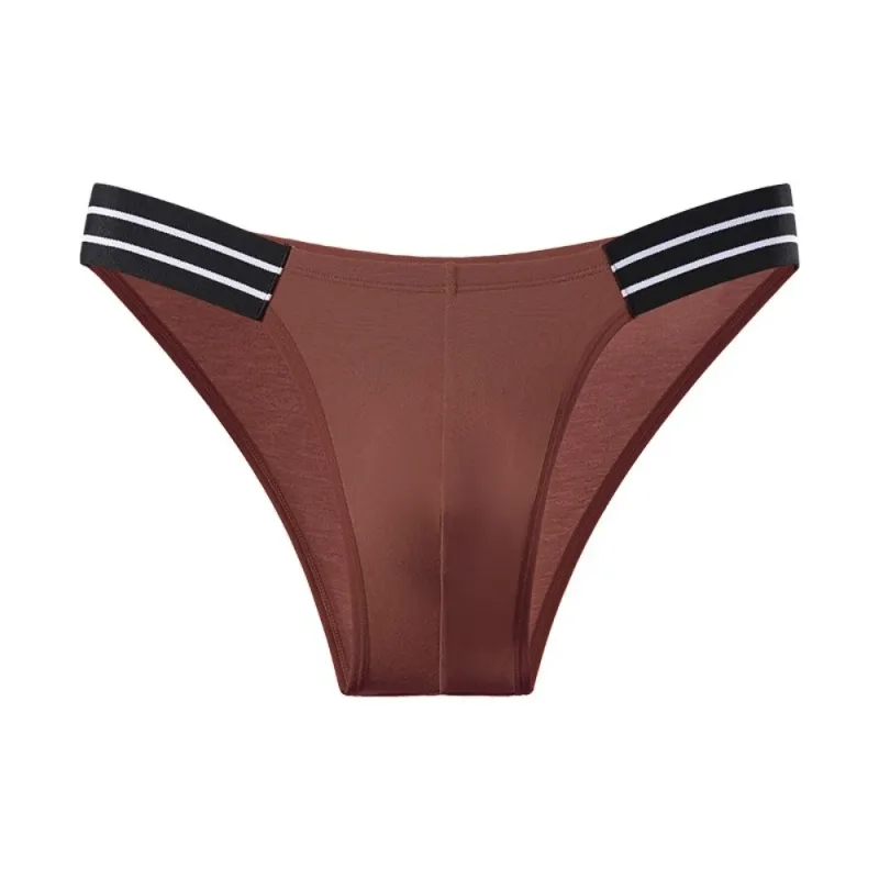 Underpants Lingerie Men's Triangle Panties Stripe Breathable Men Thin Briefs Mid Waist Large Size Underwear for Men Gifts — image 14