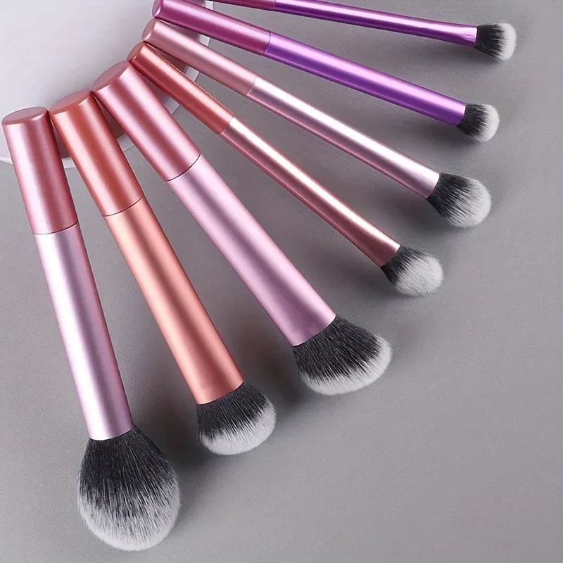 Ensemble de pinceaux de maquillage professionnels, 7 pièces, poils synthétiques doux de qualité supérieure, pour fond de teint, Blush, fard à paupières, outils de maquillage cosmétique — image 8