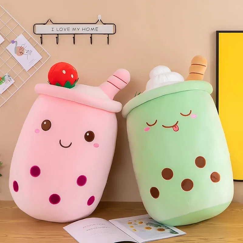 Cute Stuffed Boba Plush Bubble Tea Food Milk Cup Plushie Pillow Soft Kawaii Hugging Plush Toys Gifts for Kids — image 4