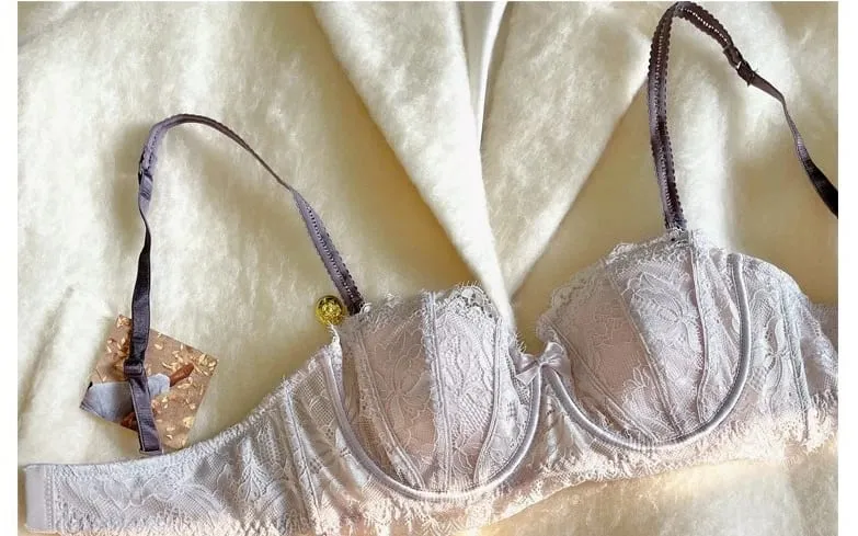 Γαλλικό Half Cup Rabbit Ear Set Hot Sale Γυναικεία εσώρουχα αντιολισθητικά αντιολισθητικά πλαϊνή υποστήριξη Anti-Sag 32-38 — image 10