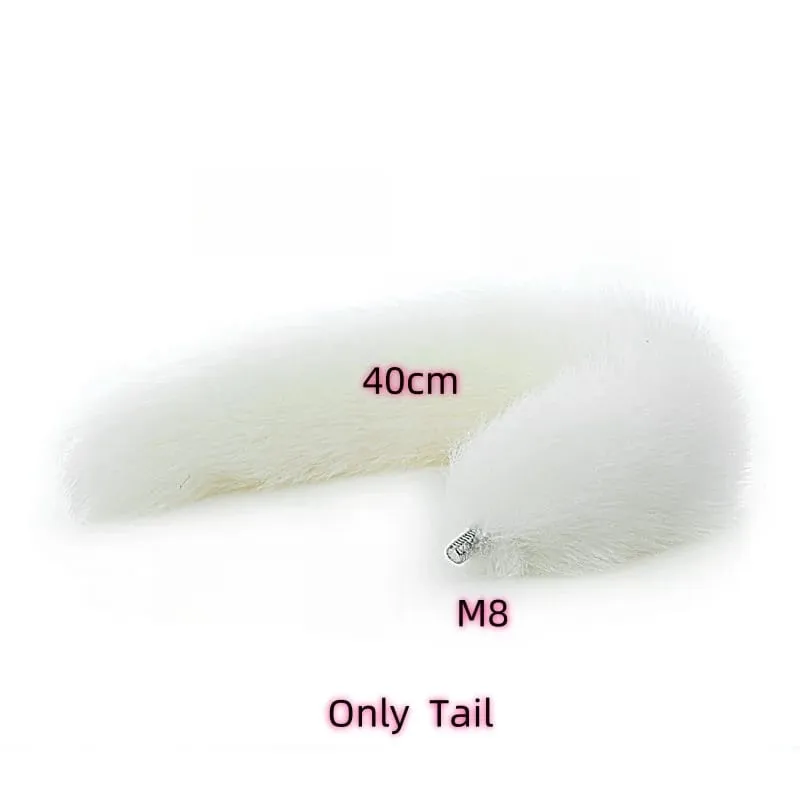 Small Silicone Butt Plug Dildo Vaginal Plug with Detachable Fake Soft Fox Rabbit Tail for Couple Anal Bead Dilator Sex Toys