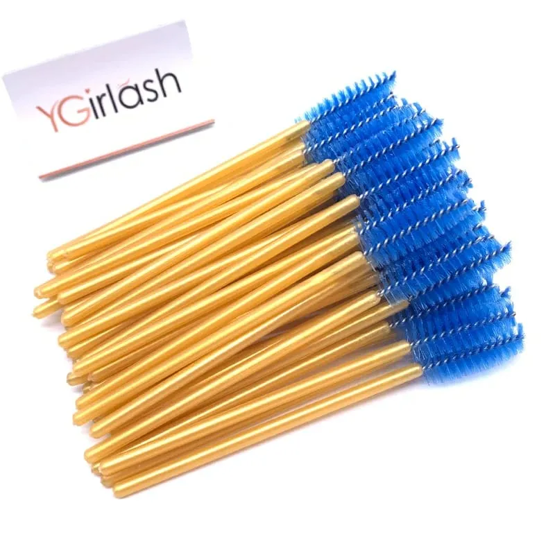 YGirlash 50 יחידות Lash Swans מוליך ריסים קריסטל ידית יהלום חד פעמית שרביטי מסקרה ניילון מברשת כלים קוסמטיים — image 31