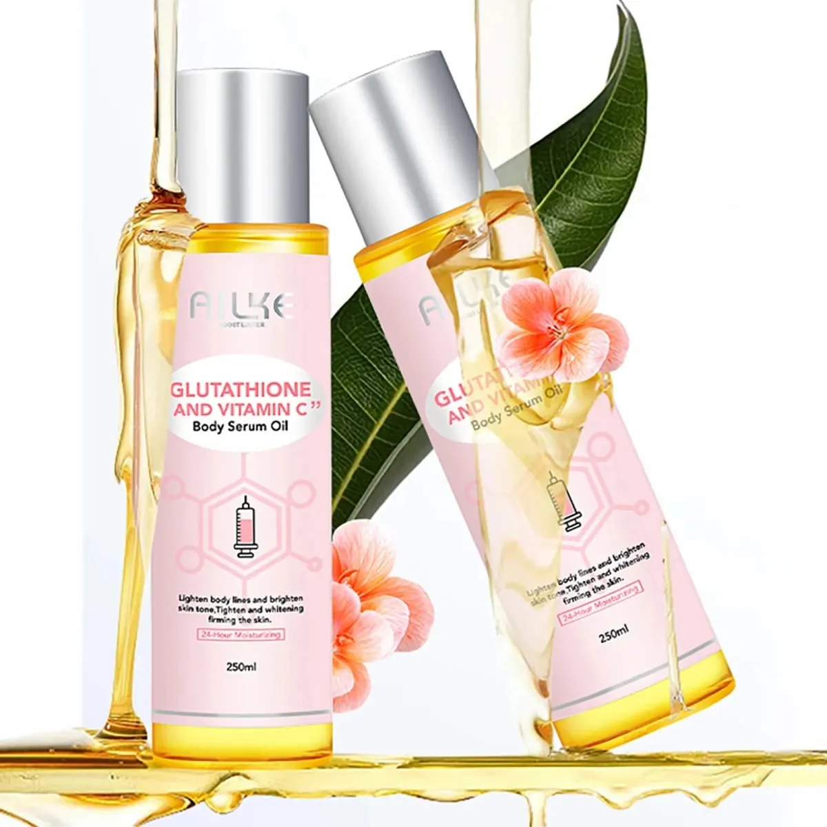 Vitamin C Moisturizing and Whitening Massage Essential Oil Smooth Skin Reduce Dark Spots For All Skin Types 250ml