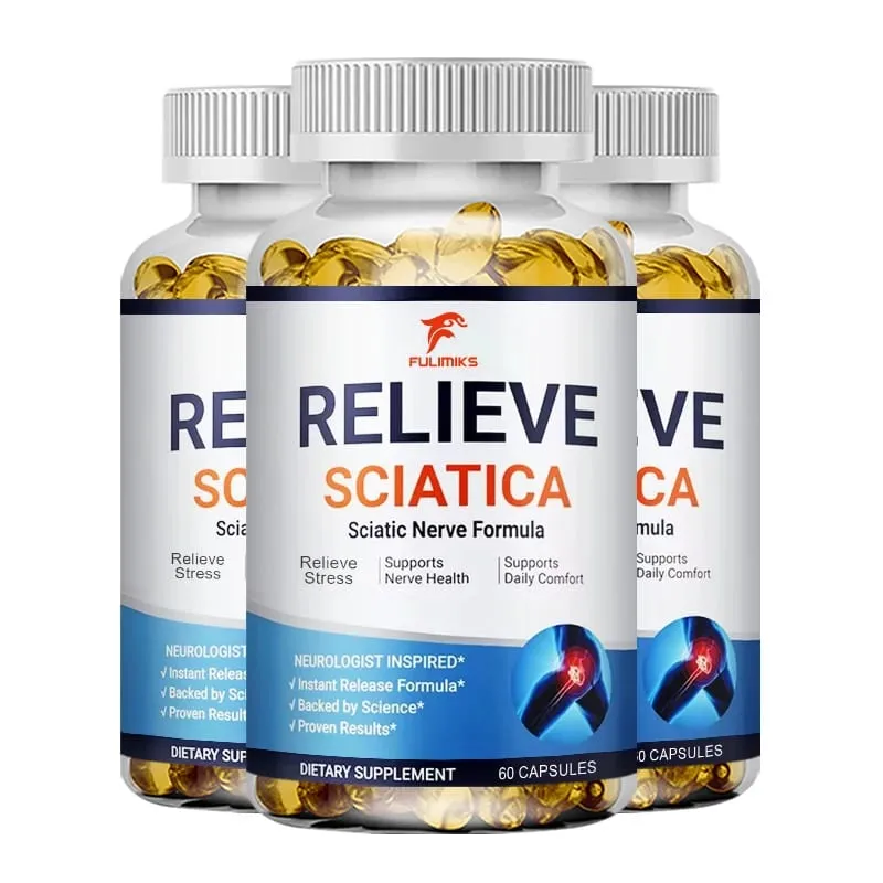 Relieve Sciatica Capsules - Helps Relieve Joint Pain Supports Daily Nervous System Bone & Nerve Health Balances Inflammation — image 9