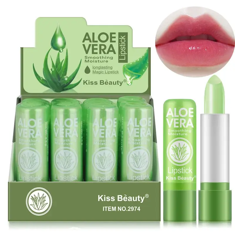 1 τμχ Aloe Vera Ενυδατικό Κραγιόν Διαρκής Θρεπτικό Επιδιορθωτικό Κραγιόν Anti Drying Color Changing Αδιάβροχο Φυσική Περιποίηση χειλιών