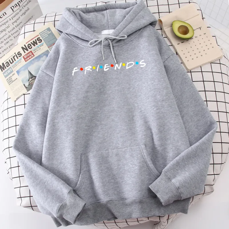 Sitcom Movie Friends Printed Mens Hoody Korean Fleece Sweatshirt Simpleng Crewneck Hooded Street Oversize Autumn na Damit ng Lalaki — image 9