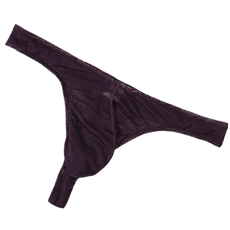 Men Lace Jacquard G-string Underwear High Stretchy Large Pouch Thong Panties Sexy Gays Erotic T-back Underpants — image 15