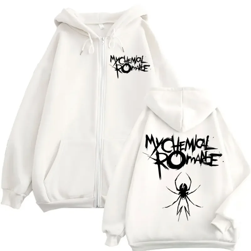 Limited My Chemical Romance Band Merch Zipper Hoodies Punk Rock Hip Hop Zip Up Sweatshirt Mga Lalaki Babae Fashion Vintage Pullover — image 4