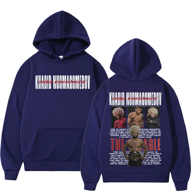 Khabib Nurmagomedov A ÁGUIA Merch Moletom Roupas Masculinas Harajuku Clássico Oversized Hoodies Lã de Alta Qualidade Aconchegante Moletom Com Capuz