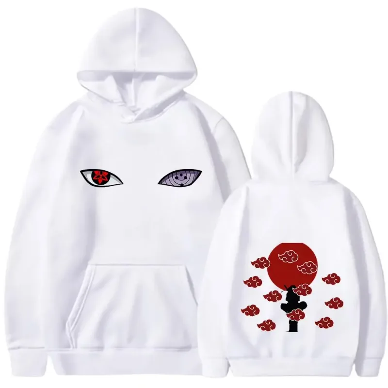 Naruto Itachi Hoodie Akatsuki Crow Anime Print Street Styles Unisex Men Women Oversized Casual Sweatshirts Long Sleeve — image 6