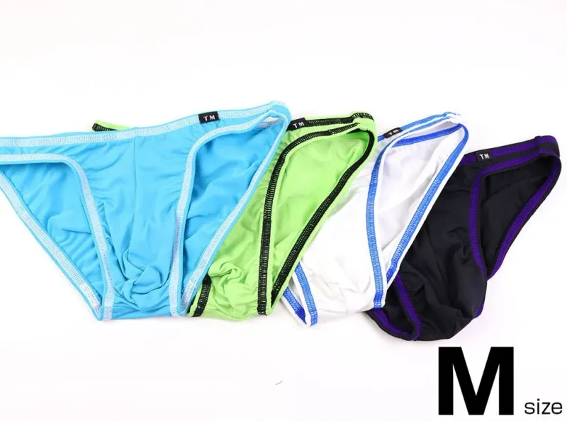 Sexy Male Big Pouch Briefs Contrast Color Binding Edge Low Waist Silky Smooth Candy‑colored Men Daily Intimate Underwear Panties — image 15
