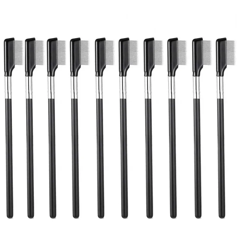 1pc Eye Brow Makeup Brush stainless steel Eyelash Comb Make Up Brushes Lashes 2 sides Grooming Beauty Cosmetic Tools multiple